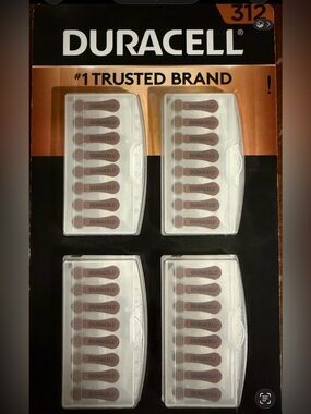 Duracell Battery sz 312 32 pc Brown/White hearing aid batteries